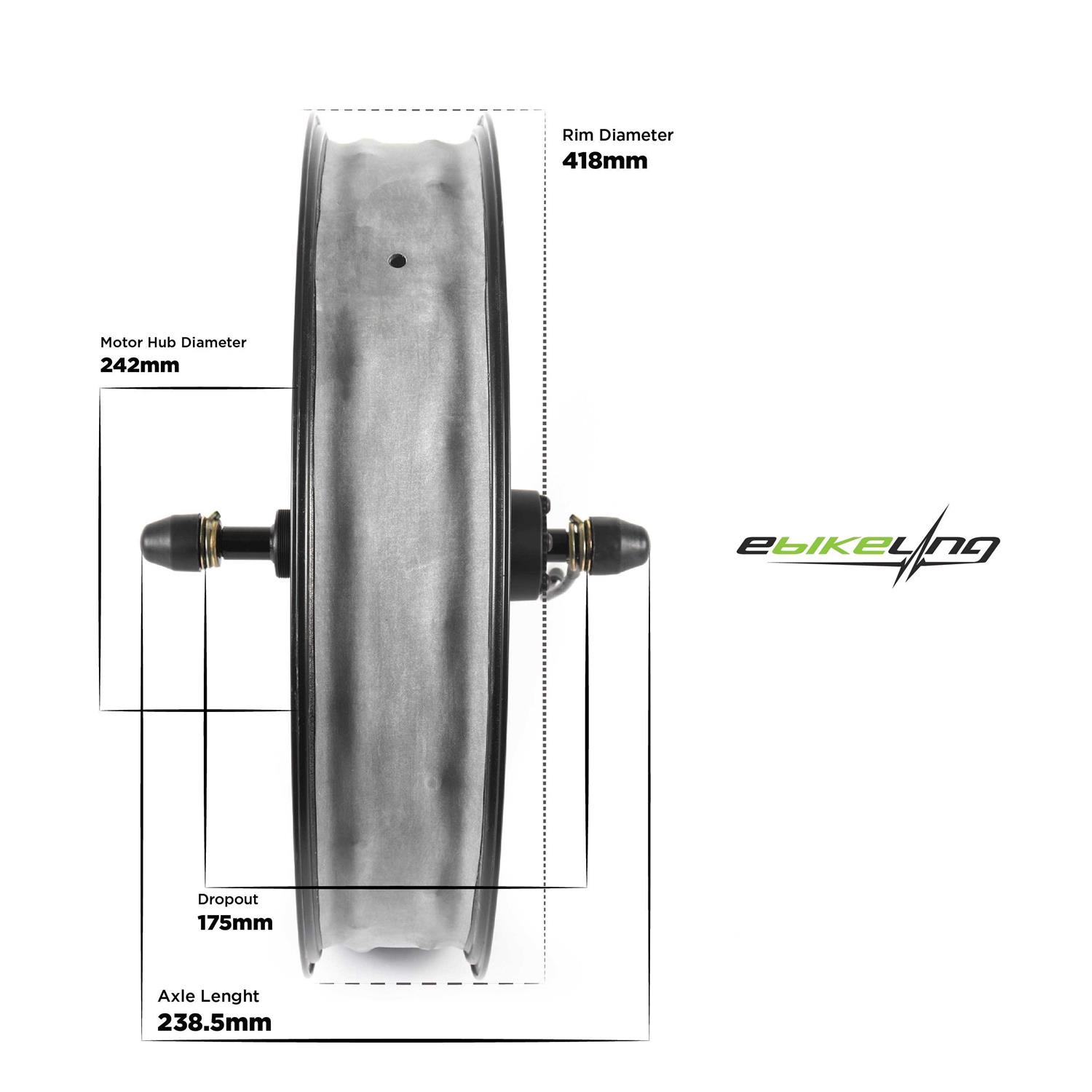 eBikeling Waterproof Ebike Conversion Kit For Electric Bike Front - Sports Supplies Online Store