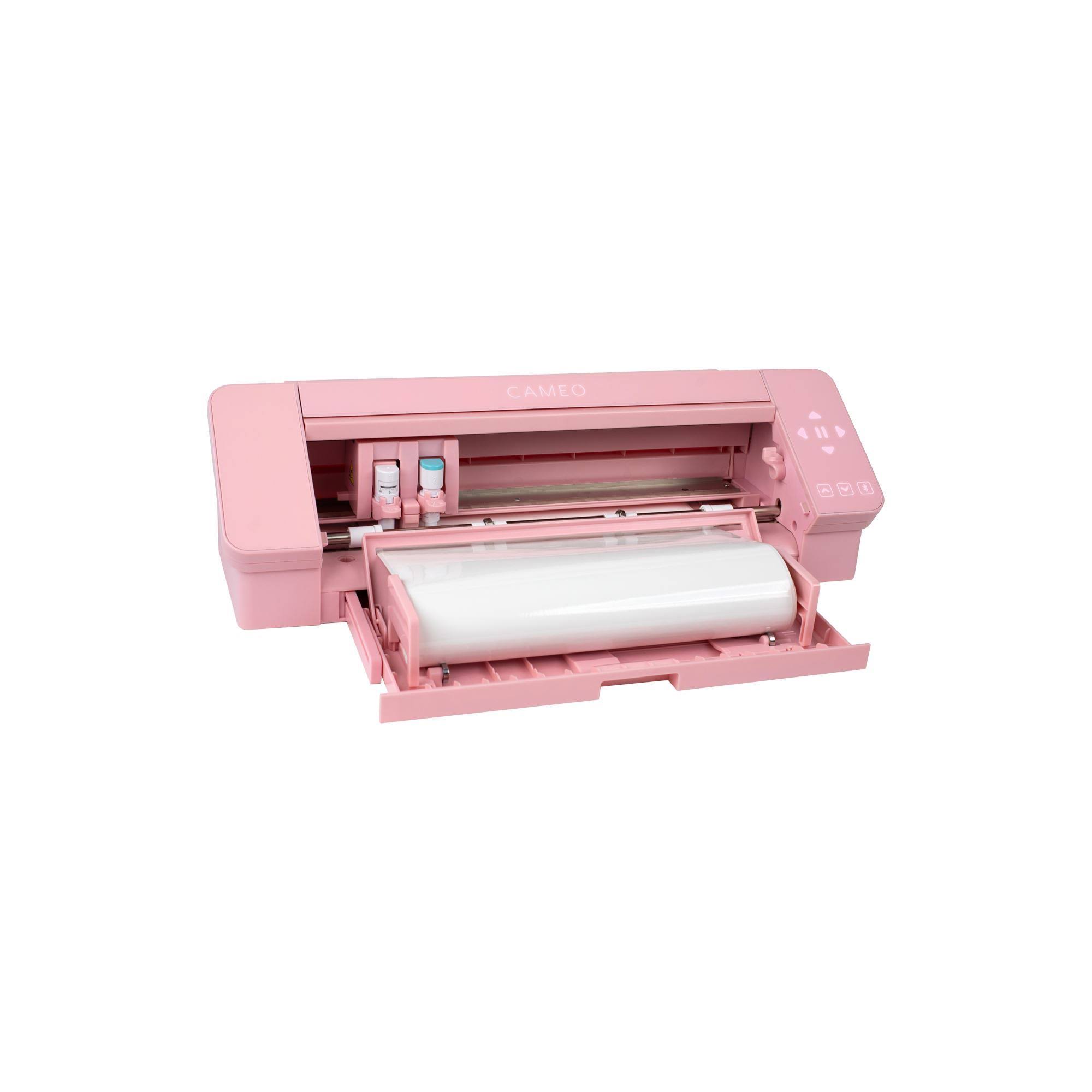 Silhouette Blush Pink Cameo 4 w/ 26 Oracal Glossy Sheets, Guides, 24 Sketch Pens, and More