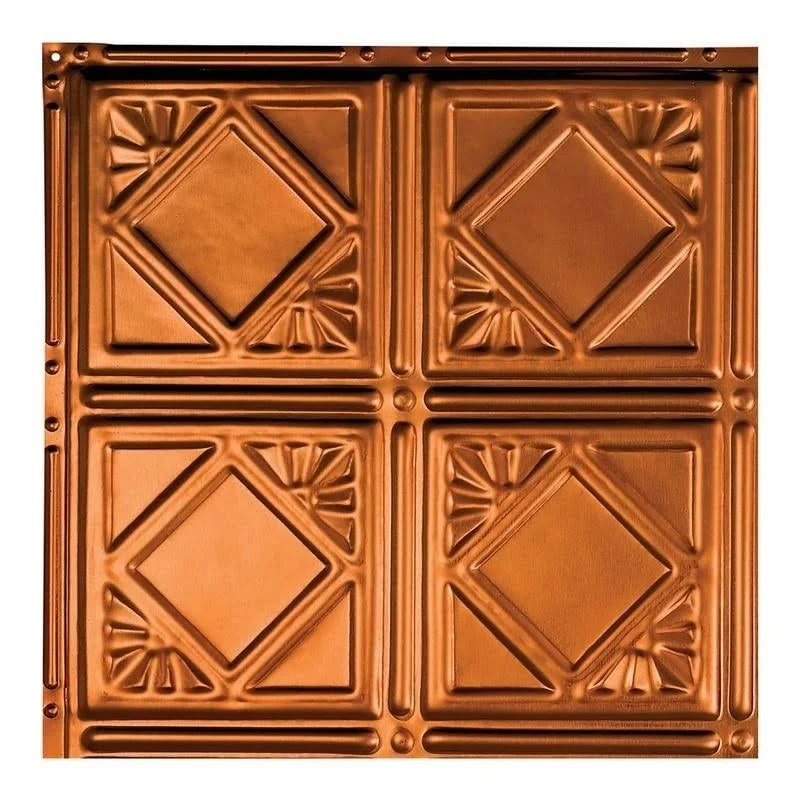 Great Lakes Tin Ludington Copper 2-foot x 2-foot Nail-up Ceiling Tile (Carton of 5) 2 x 2