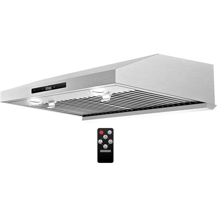 Under Cabinet Range Hood 30 inch with Dual Motors Stainless Steel Kitchen Hood 600 CFM Stove Filters