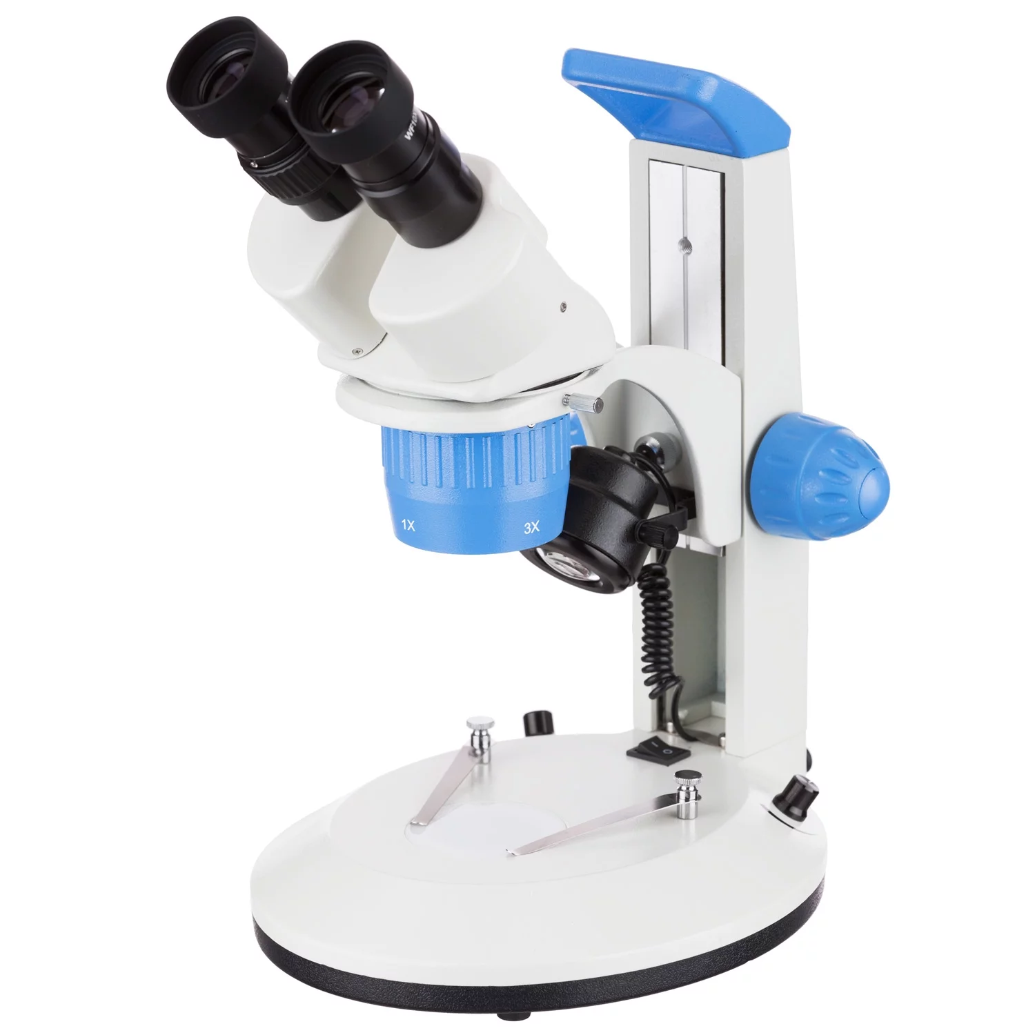 AmScope 10X-30X Super Widefield Track Stand Stereo Microscope with Top & Bottom Lights New