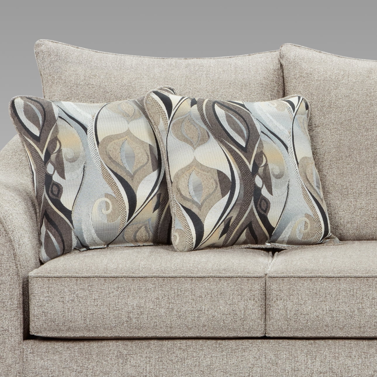 Roundhill Furniture Camero Fabric Pillowback Loveseat