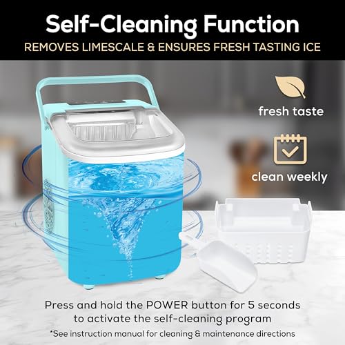 Igloo Electric Countertop Ice Maker Machine - Automatic and Portable - 33 Pounds in 24 Hours - Icecube Maker - Plastic Scoop and Basket