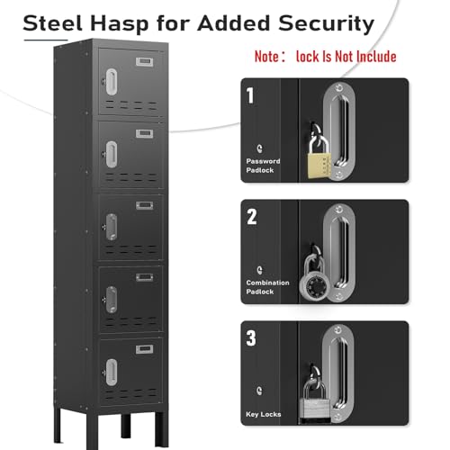 Metal Cabinet Home Office Storage,Lockers,Lockable Employees Metal Locker with Door,54" Height Steel Locker,Lockable Steel Locker for Gym,School,Home
