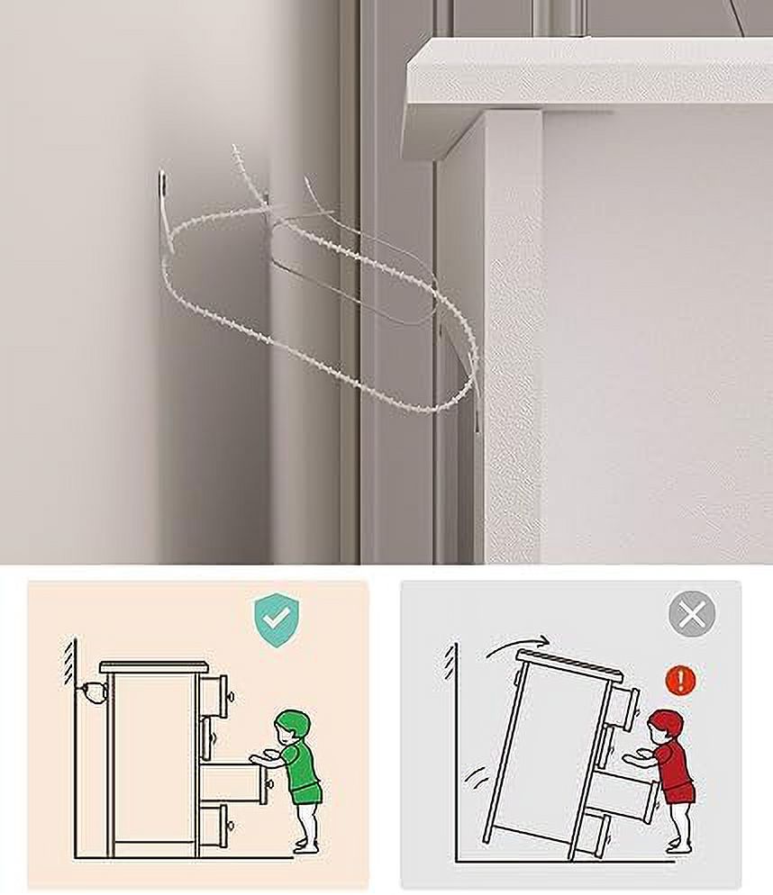 GEROBOOM 4 Drawer Dresser for Bedroom with LED Lights  Chests of Drawer with Charging Station  White Modern Dresser with Deep Drawers for Hallway