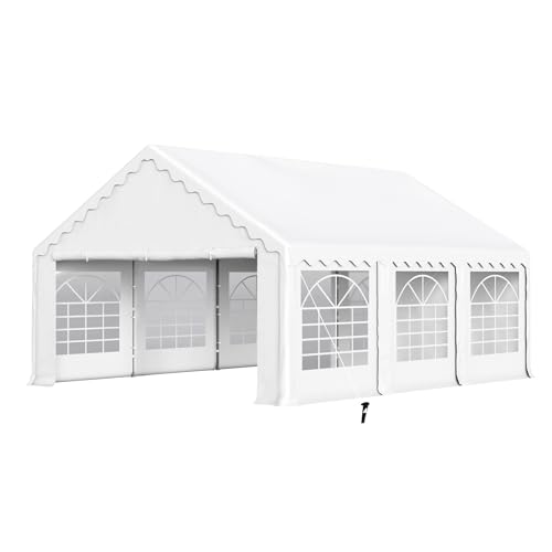 PHI VILLA 20'x16' Outdoor Heavy Duty Party Tent Large Commercial Canopy Wedding Event Shelter with Removable Sidewalls & 3 Storage Bags for Patio