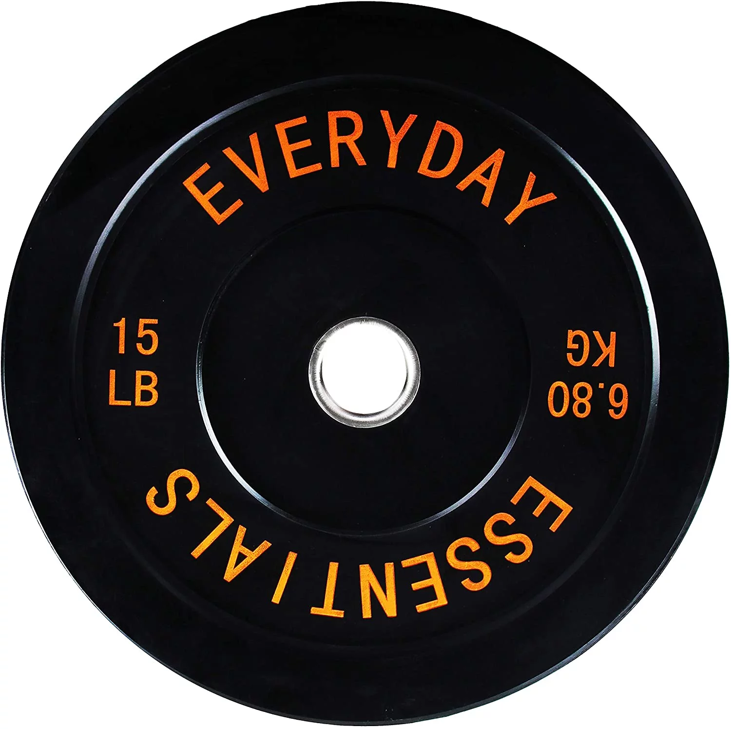 BalanceFrom Olympic Bumper Plate Weight Plate with Steel Hub, Black, 210 lbs Set