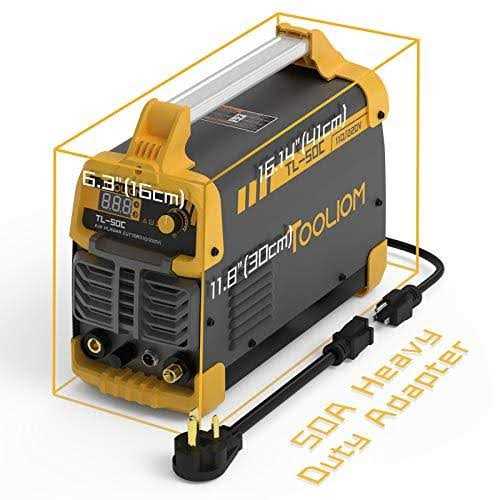 TOOLIOM 50A Non-Touch Pilot Arc Air Plasma Cutter Dual Voltage 110v/220v Igbt Inverter Metal Cutting Machine 1/2 Clean Cut