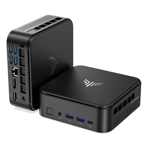 KAMRUI Mini PC with AMD Ryzen 7 5825U, 16GB DDR4 512GB M.2 SSD Mini Computer, Mini Gaming PC with USB Type-C