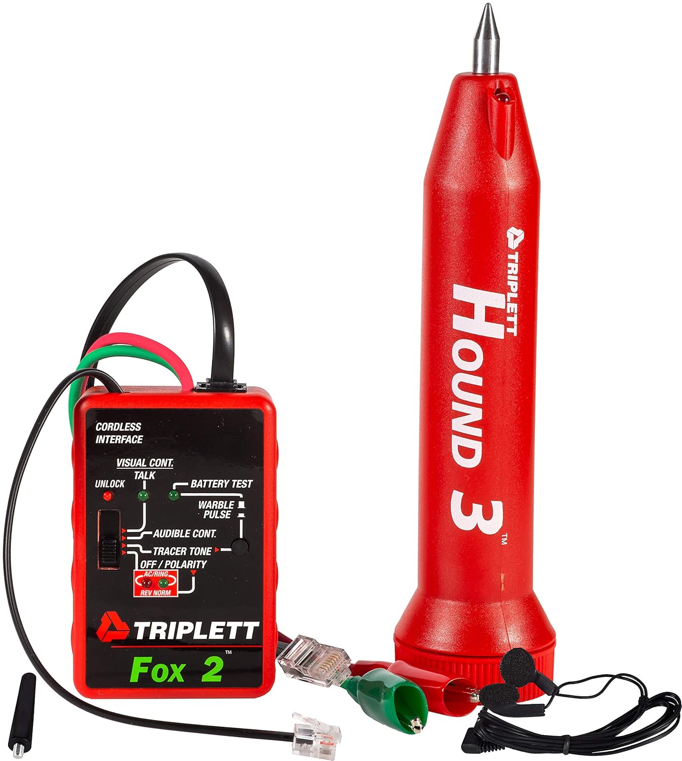 Triplett Fox & Hound Premium Tone and Probe Wire Tracing Kit Generates Multiple Tones with Adjustable Sensitivity for Electrical Wire, LAN Cable