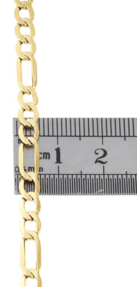 10K Yellow Gold 5.0mm Figaro Chain Necklace Lobster Clasp, 22 Inches