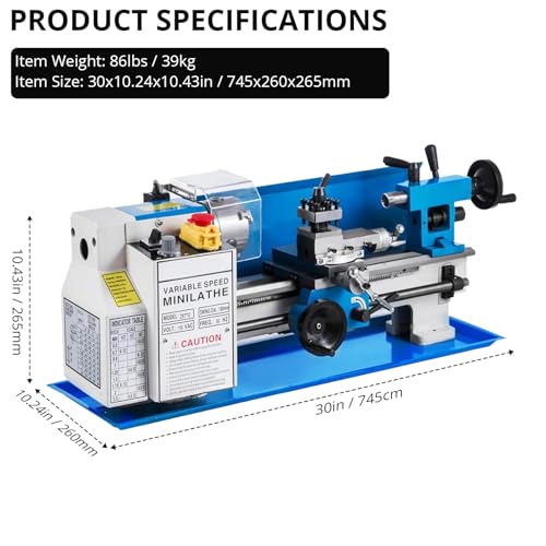 Metal-Lathe-Machine Threading Turning Drilling