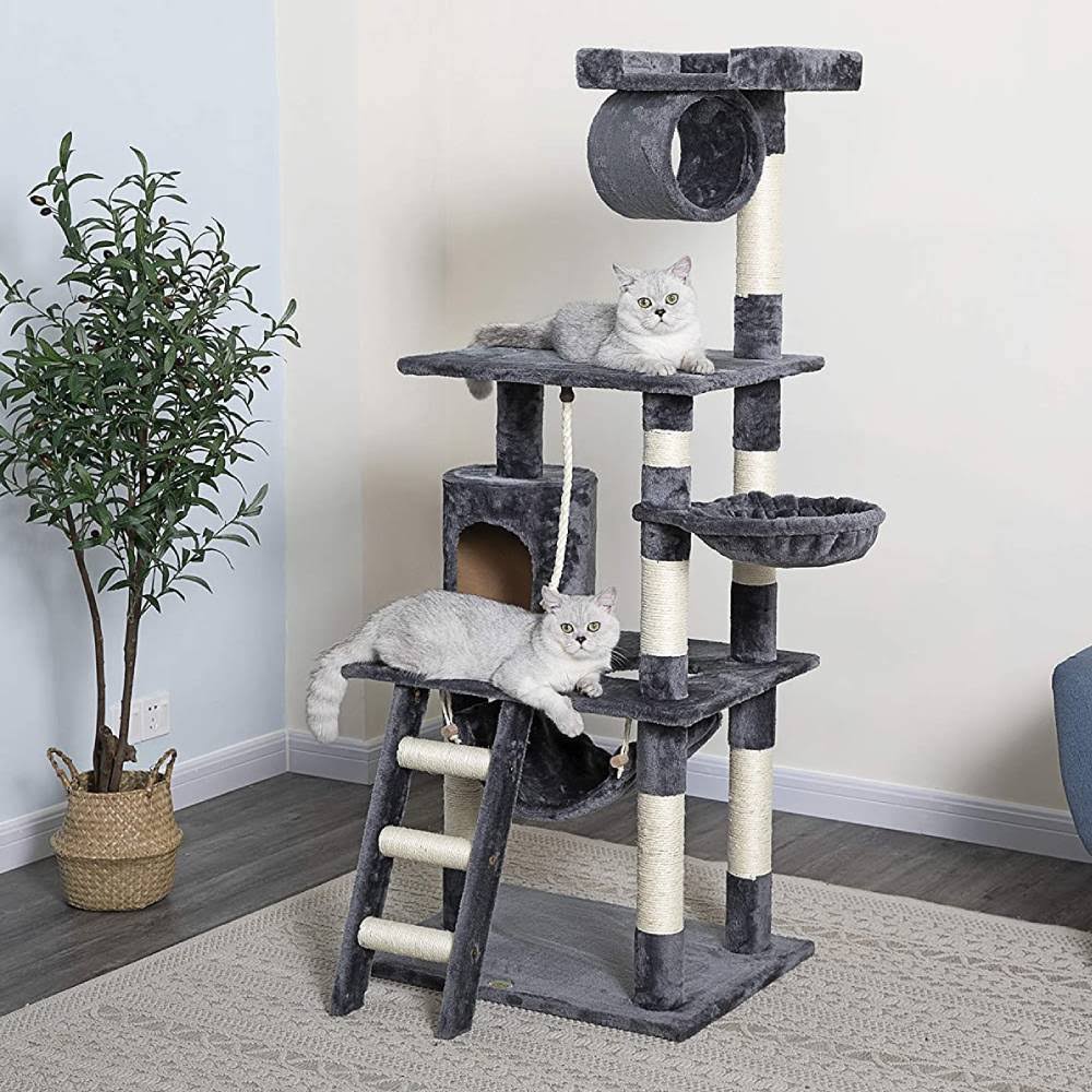 Go Pet Club Cat Tree Condo Furniture, Brown, 62x22