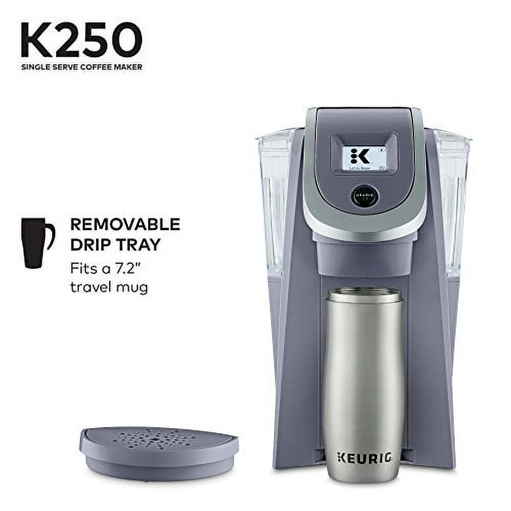 Keurig K250 PLUS 2.0, Brewing System Single Serve Plus Coffee Maker, PLUM GRAY (Newest Color, Very Rare)
