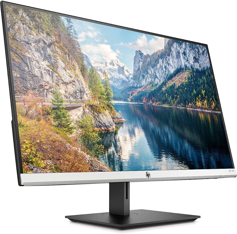 New HP Premium v28 4K Monitor: 28 UHD 3840 x 2160 (4K) TN Slim-Edge Display, AMD FreeSync Tech, Height/Tilt Adjustment, HDMI, DisplayPort
