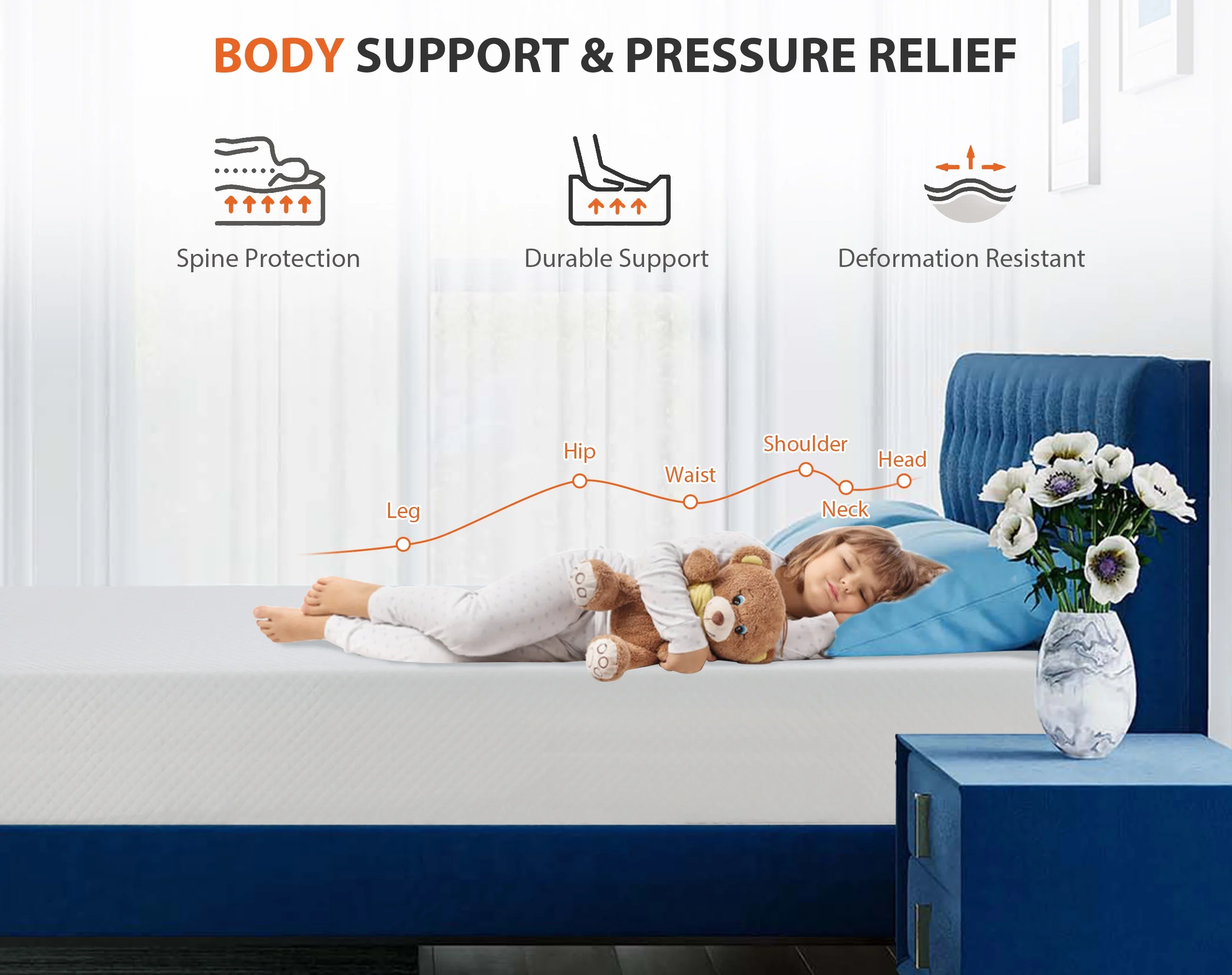 Twin Mattress for Kids, 12 inch Gel Memory Foam Mattress in a Box Twin, Medium Firm Mattress Twin Size, Bed in a Box, CertiPUR-US