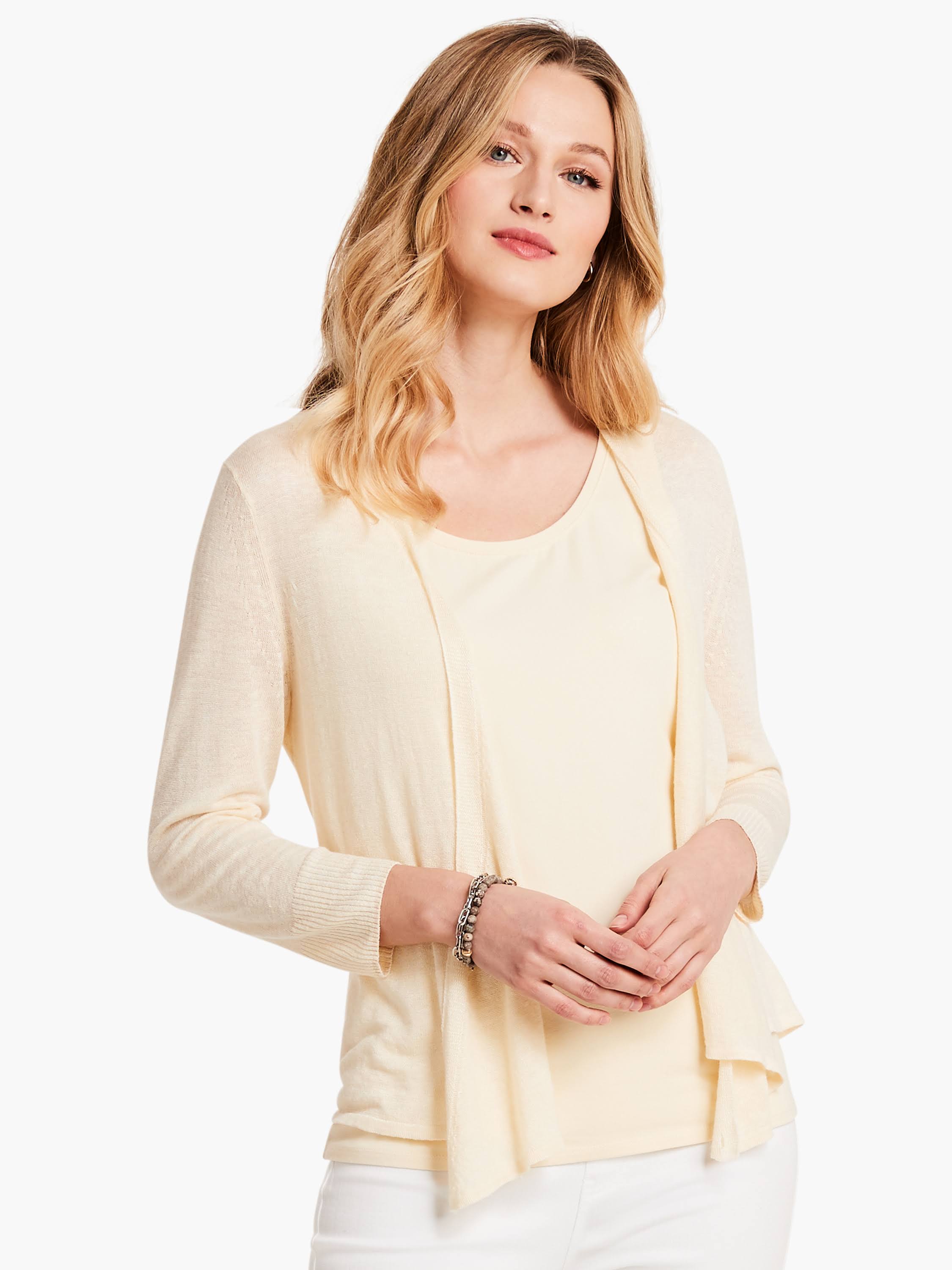 Nic+Zoe 4 Way Linen-Blend Cardigan