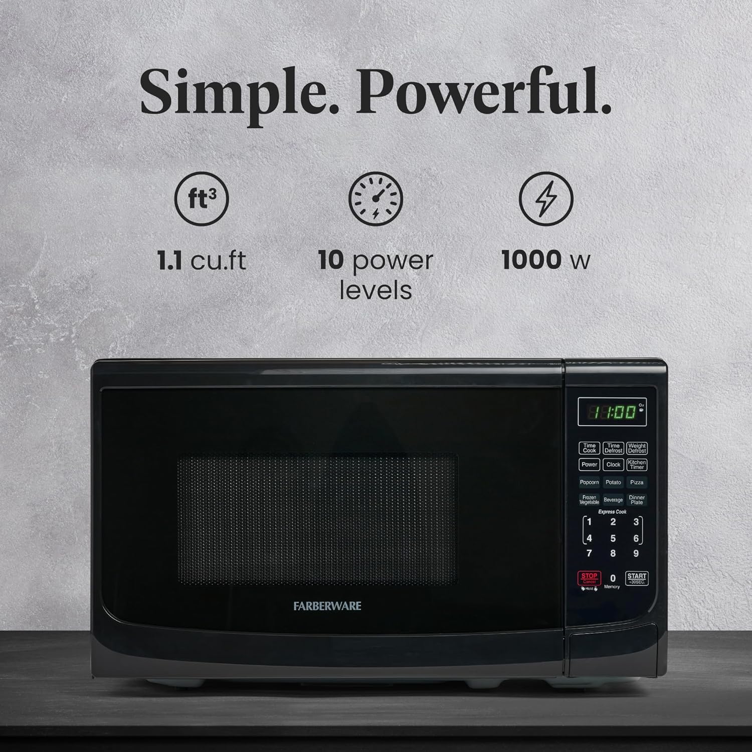 BLACK+DECKER 2.5 Cu Ft Mini Fridge Bundle with 0.7 Cu Ft Farberware Countertop Microwave