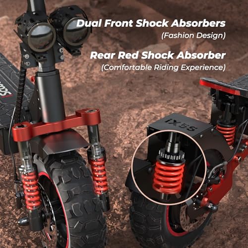 iScooter Electric Scooter, 40/43/50 Miles Long Range & 28/38 MPH Top Speed E Scooter