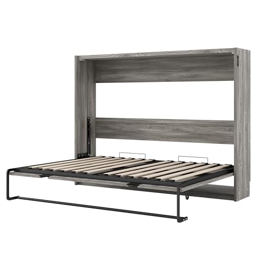 Ball & Cast Queen Size Murphy Bed Hideaway Wall Chest with Top Shelves & USB,Storage Cabinet Bed Frame w/Slat Support