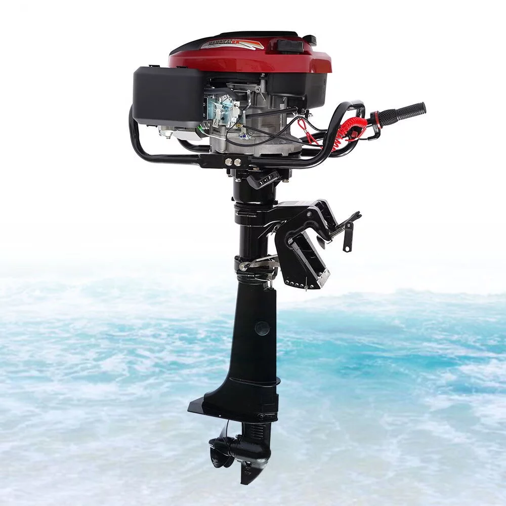 Wuzstar 4-Stroke 7 HP Outboard Motor Fishing Boat Yacht Engine Motor Air Cooling 196CC - Radiant Selections