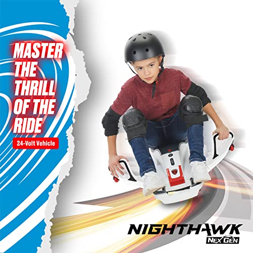 Rollplay Nighthawk Electric Ride On Toy for Ages 6 & Up with 12V 7AH Rechargeable Battery, Side Handlebars for Steering, Tall Rear Safety Flag