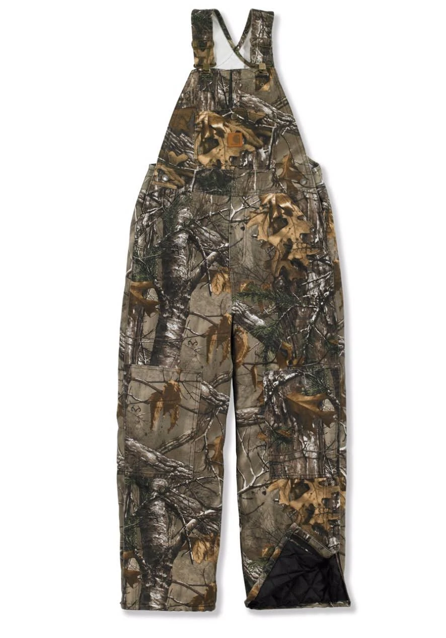 Carhartt Washed Camo Bib Overalls