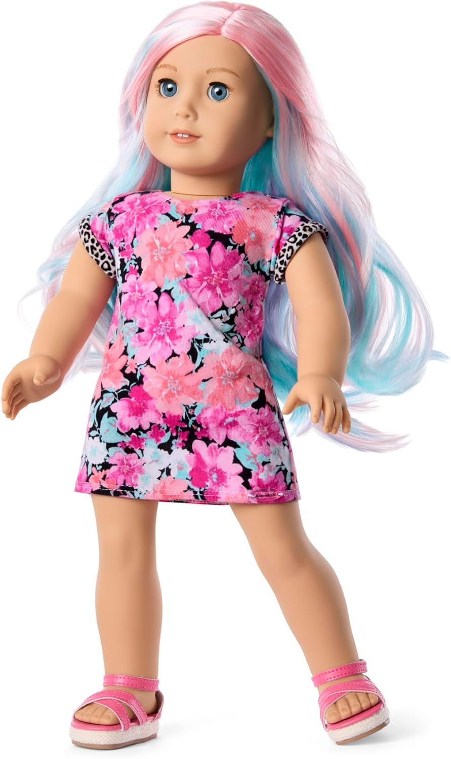 American Girl Truly Me 18-inch Doll #129 with Lt Blue Eyes, Multicolor Hair, Lt Skin with Warm Olive Undertones, for Ages 6+