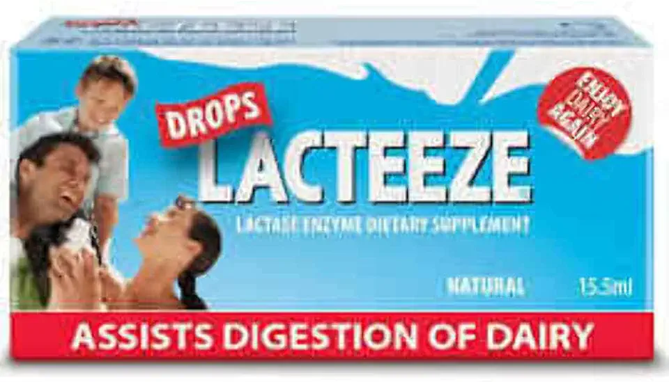 Lactase Enzyme Lacteeze Drops 15.5 ml Liquid by Gelda Sci (1) - Kansas Nuitrition - HNZSDS