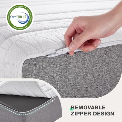 Novilla Twin Mattress, 12 Inch Gel Memory Foam Mattress Twin in a Box, Bamboo Charcoal Foam & Breathable Soft Cover for Clean, Peaceful Sleep