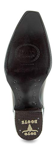 Soto Boots Mens Burnished Snip Toe Cowboy Boots, Genuine Leather Men's Cowboy Boots, Tan Western Boots For Men H50030