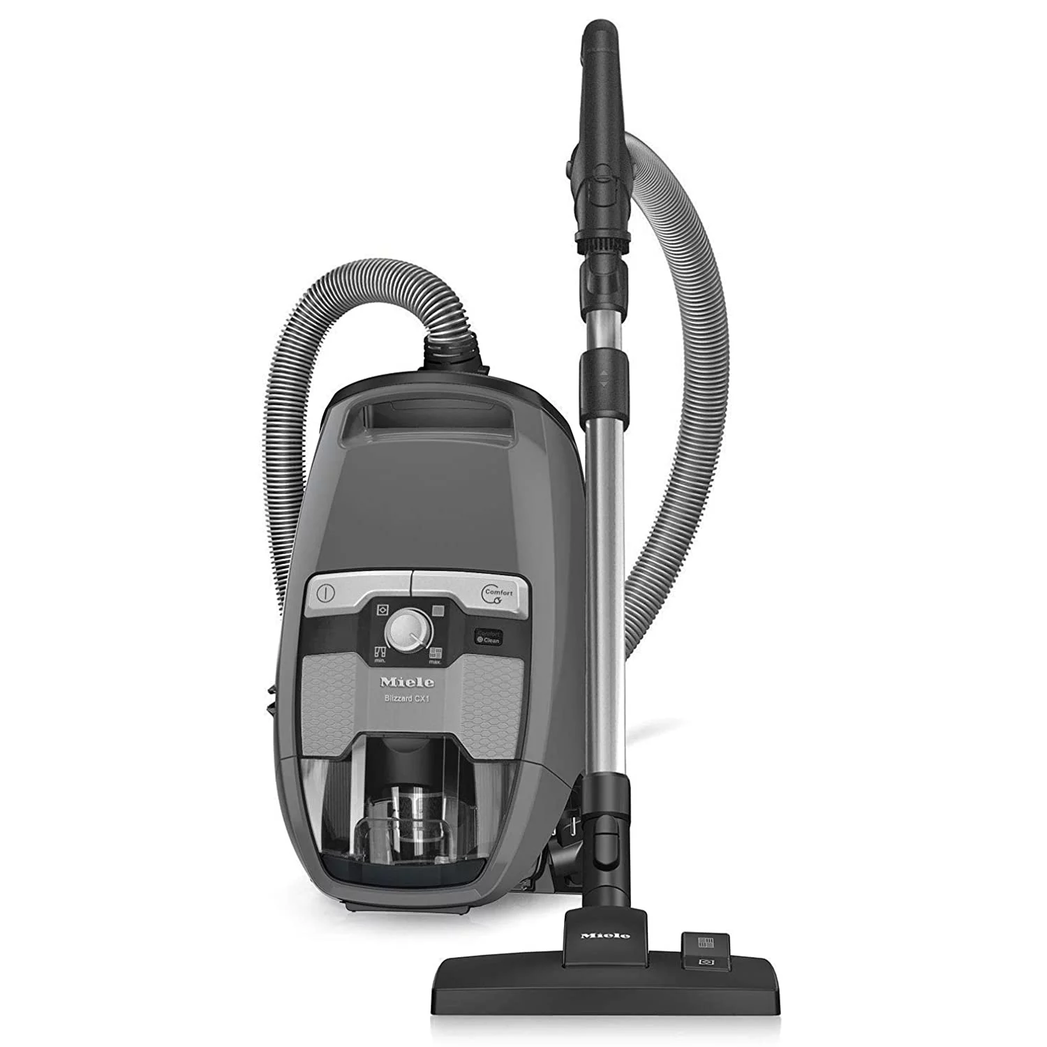Miele Blizzard CX1 Pure Suction Bagless Canister Vacuum Cleaner, Graphite Grey