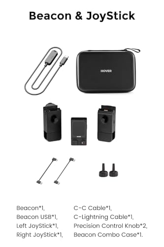 HOVERAir Beacon & Joystick Set – Lightweight Motion Controller with Real-Time Display and Safe Flight Features for Cycling, Travel