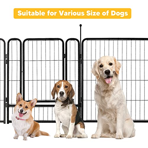 TMEE Dog Playpen, 40" Height 16 Panels Outdoor Dog Fence Pet Play Pen, Puppy Pens for Large/Medium/Small Dogs, Ideal for RV, Camping, Yard, Indoor