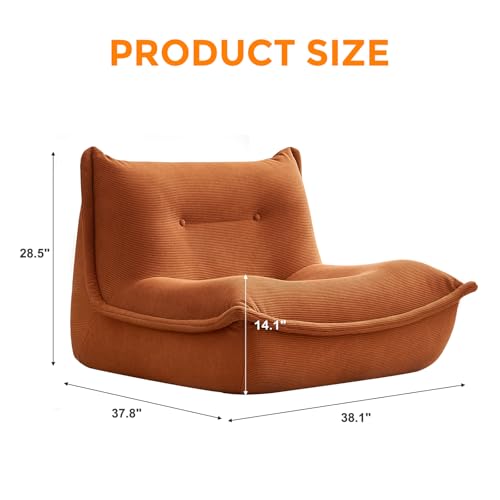 Bean Bag Chairs for Adults Giant BeanBag Chair Sofa Memory Foam Bean Bag Chair Couch with Ergonomic Design for Adults and Kids Home Living Room