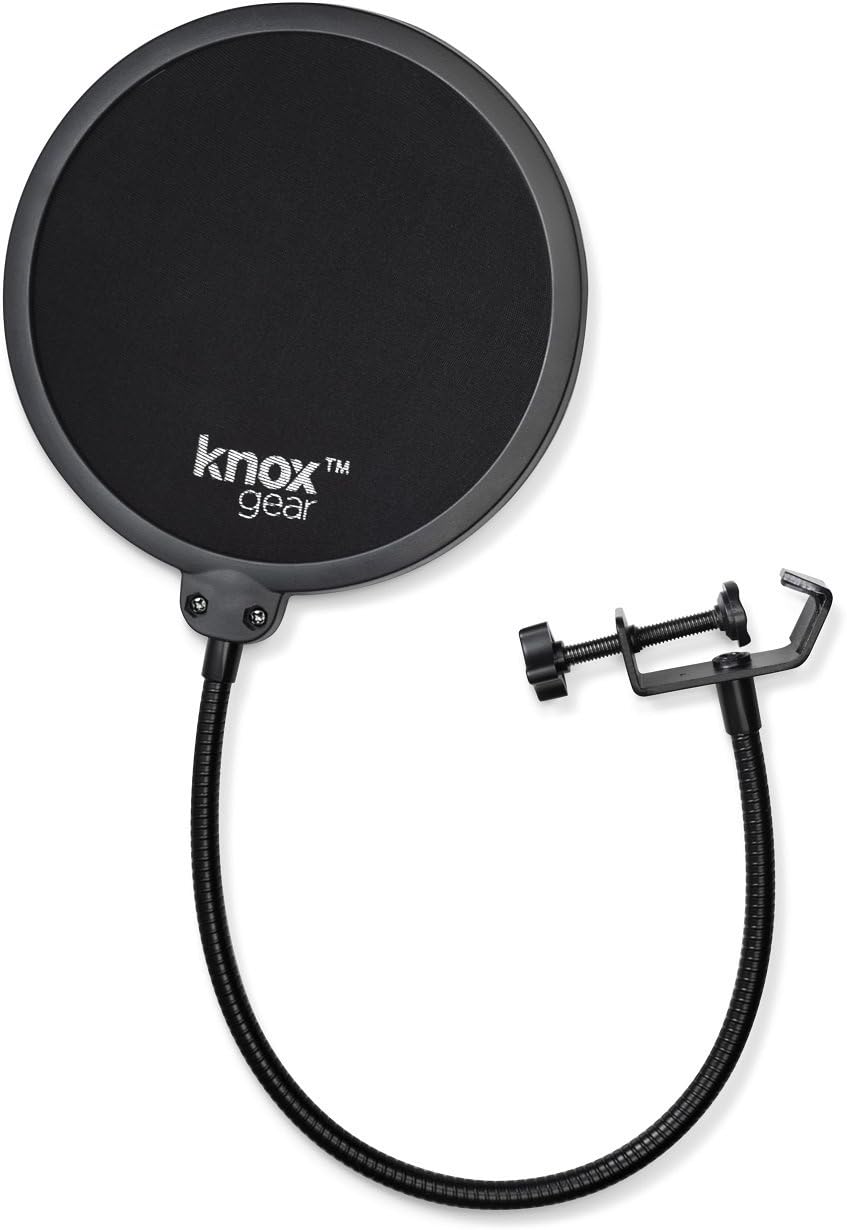 AKG P220 Condenser Microphone with Knox Gear Studio Stand, Pop Filter and XLR Cable