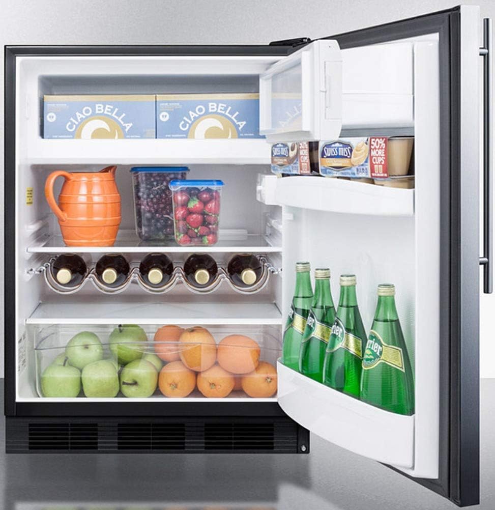 Summit Appliance CT663BKBISSHVADA ADA Compliant Built-in Undercounter Refrigerator-Freezer for Residential Use