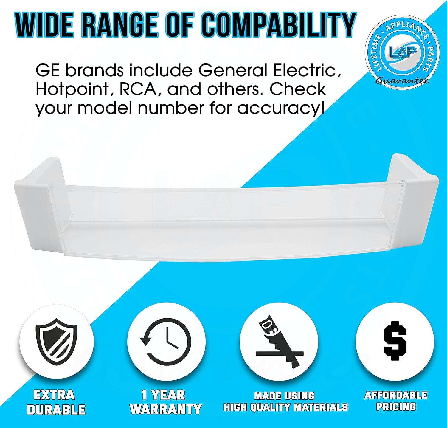 UPGRADED Lifetime Appliance WR71X25602 Door Shelf Bin Rack Compatible with GE Refrigerator