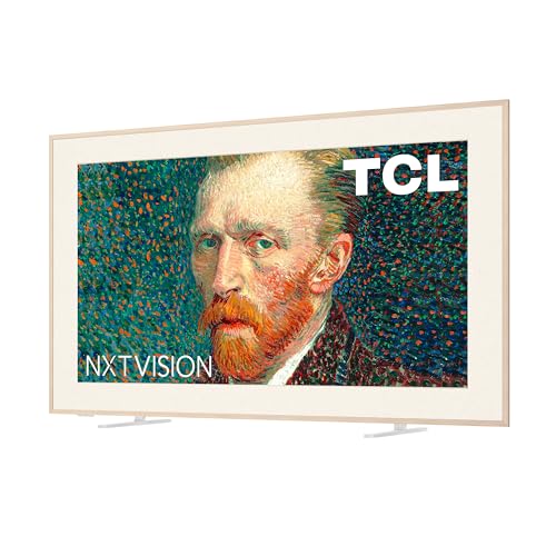 TCL 65-Inch Class NXTVISION Series QLED 4K UHD Google Smart TV Canvas Style Art Frame TV - QLED, 120hz, Matte Anti-Glare Screen, Free Bezel and Frame