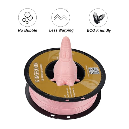 Kingroon PLA 3D Printer Filament, 12Rolls, Dimensional Accuracy +/- 0.03 mm, 12kg Spool(26.4lbs)