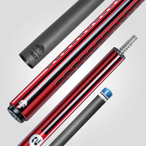RHINO Nebula 2 Pool Cue - 100% Carbon Fiber Shaft & Composite Butt. Time Crystal Tip, Pro Taper Design, 12.4 mm,12.8 mm. 3/8-8 Joint