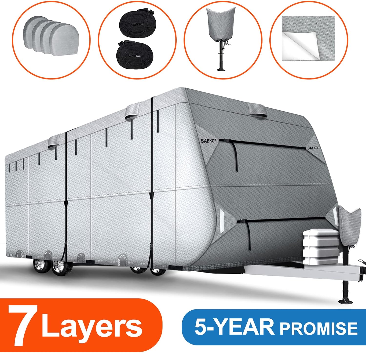 7 Layers Top Travel Trailer RV Cover for 20.1' - 22' RV Cover