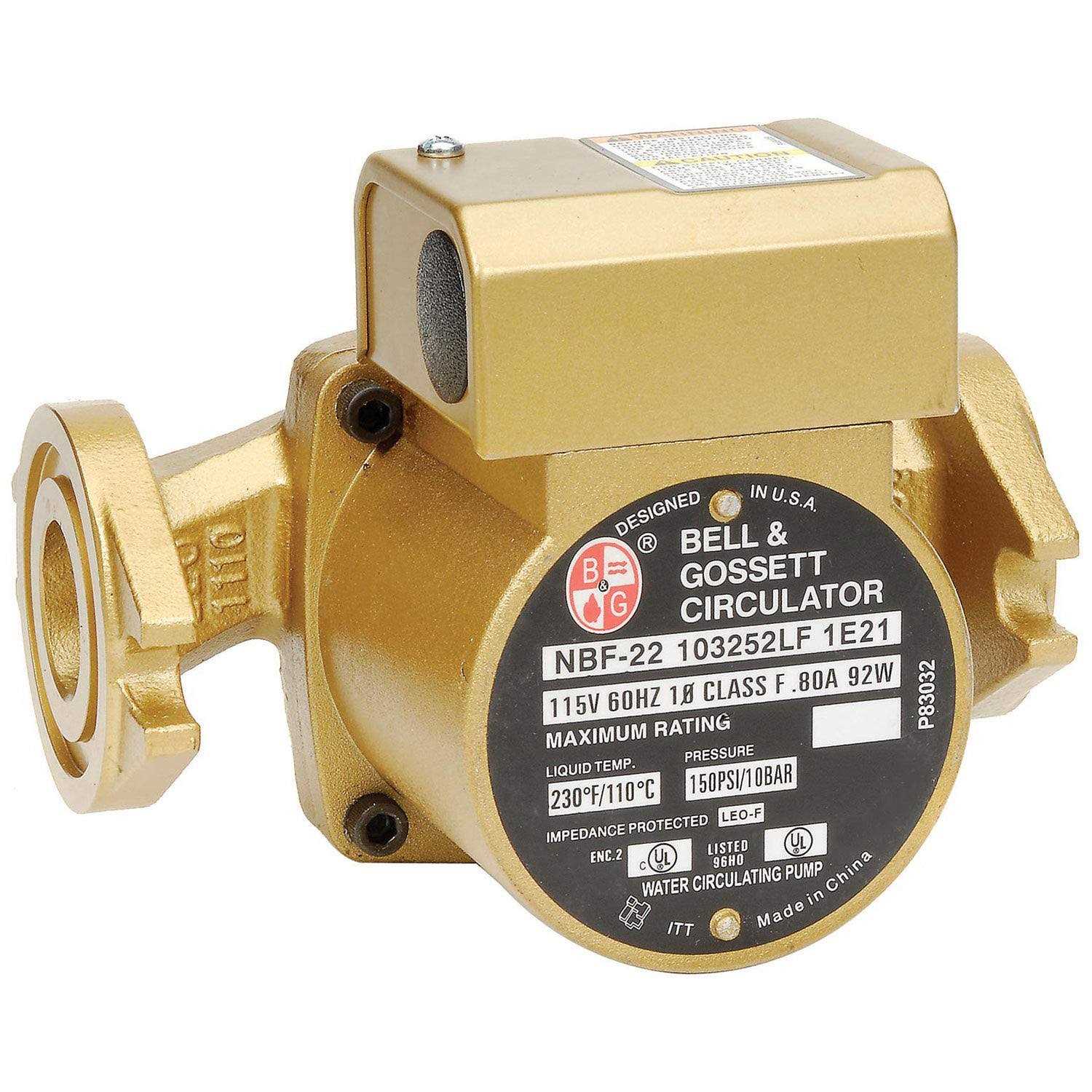 Bell &amp; Gossett NBF-22 Bronze Wet Rotor Circulator Pump 103252LF - Shop Hardware Tools Online Store