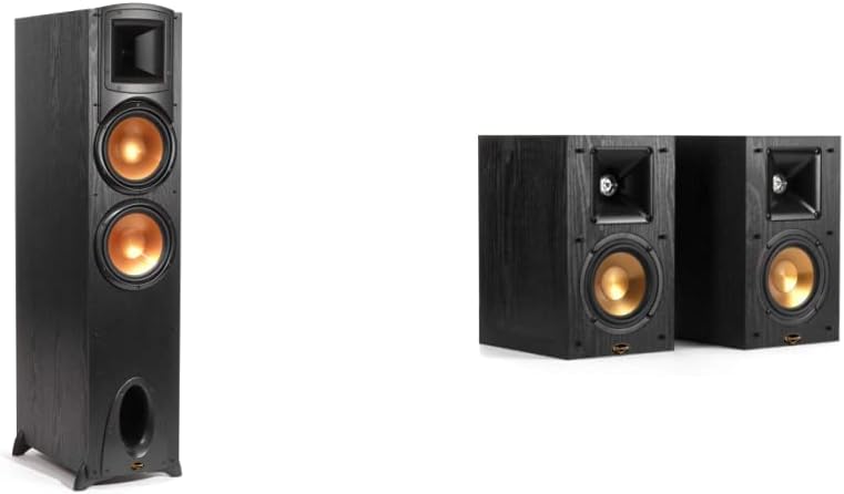 Klipsch Synergy Black Label F-300 Floorstanding Speaker with Proprietary Horn Technology, Dual 8” High-Output Woofers