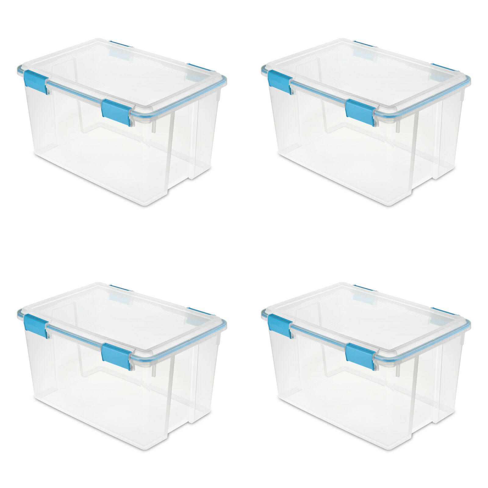 Sterilite 54 qt Gasket Box, Blue Aquarium (Case of 4)
