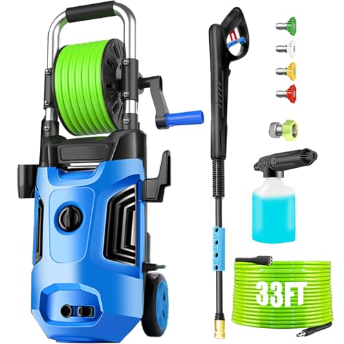 Electric Pressure Washer 4800 PSI 4.0 GPM Power Washers Electric Powered with with 33ft Pressure Hose, 4 Nozzle and Foam Cannon
