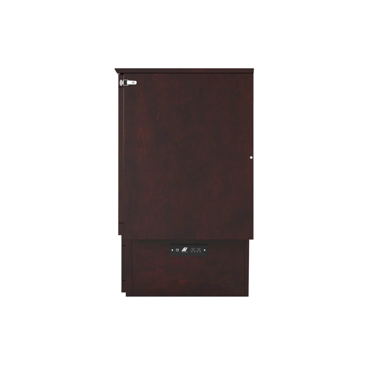 AFI Chelsea Queen Solid Wood Murphy Bed Chest with Mattress in Espresso