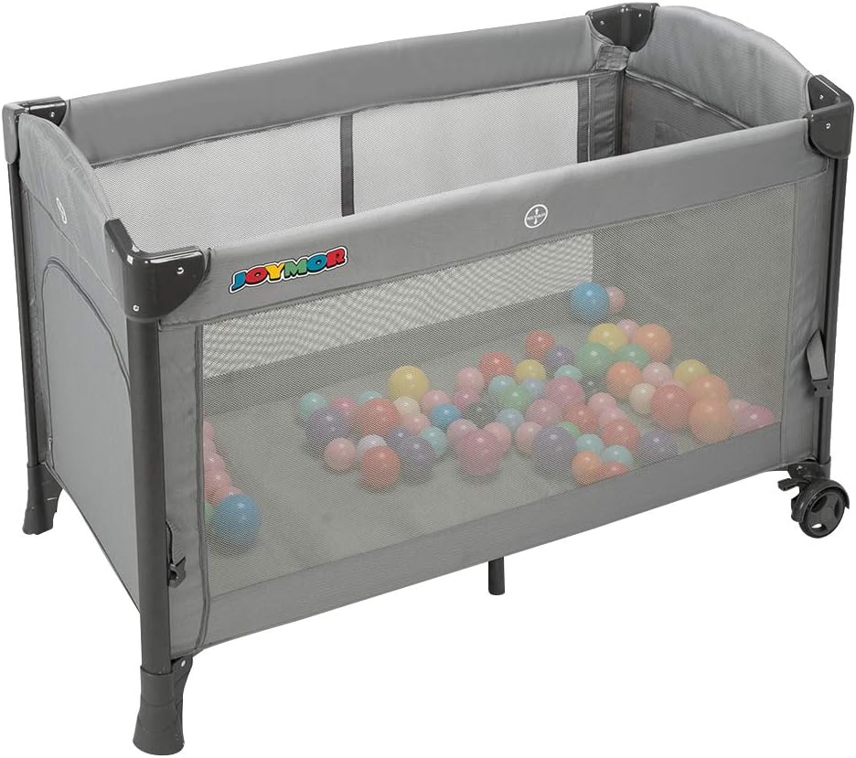 JOYMOR 3 in 1 Baby Bedside Sleeper, Bed Side with Mattress, Convert to Bassinet, Bedside Sleeper, Playpen, Quick Foldable Travel Bassinet Bed
