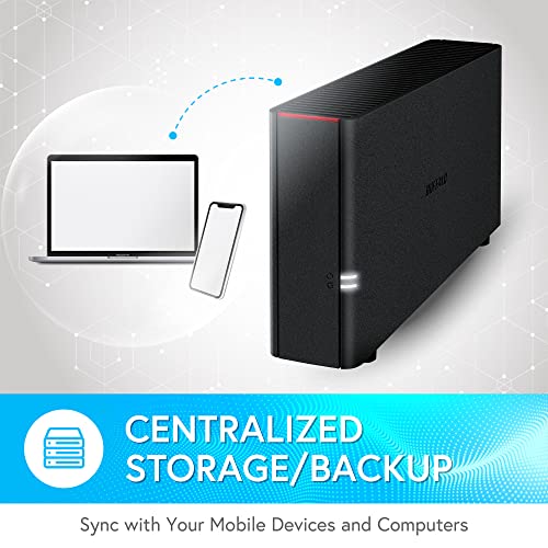 BUFFALO LinkStation 210 4TB 1-Bay NAS Network Attached Storage with HDD Hard Drives Included NAS Storage That Works as Home Cloud or Network Storage