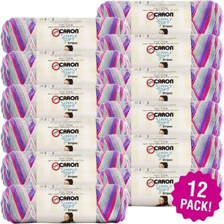 Caron Simply Soft Stripes Yarn 12/Pk-Times Square